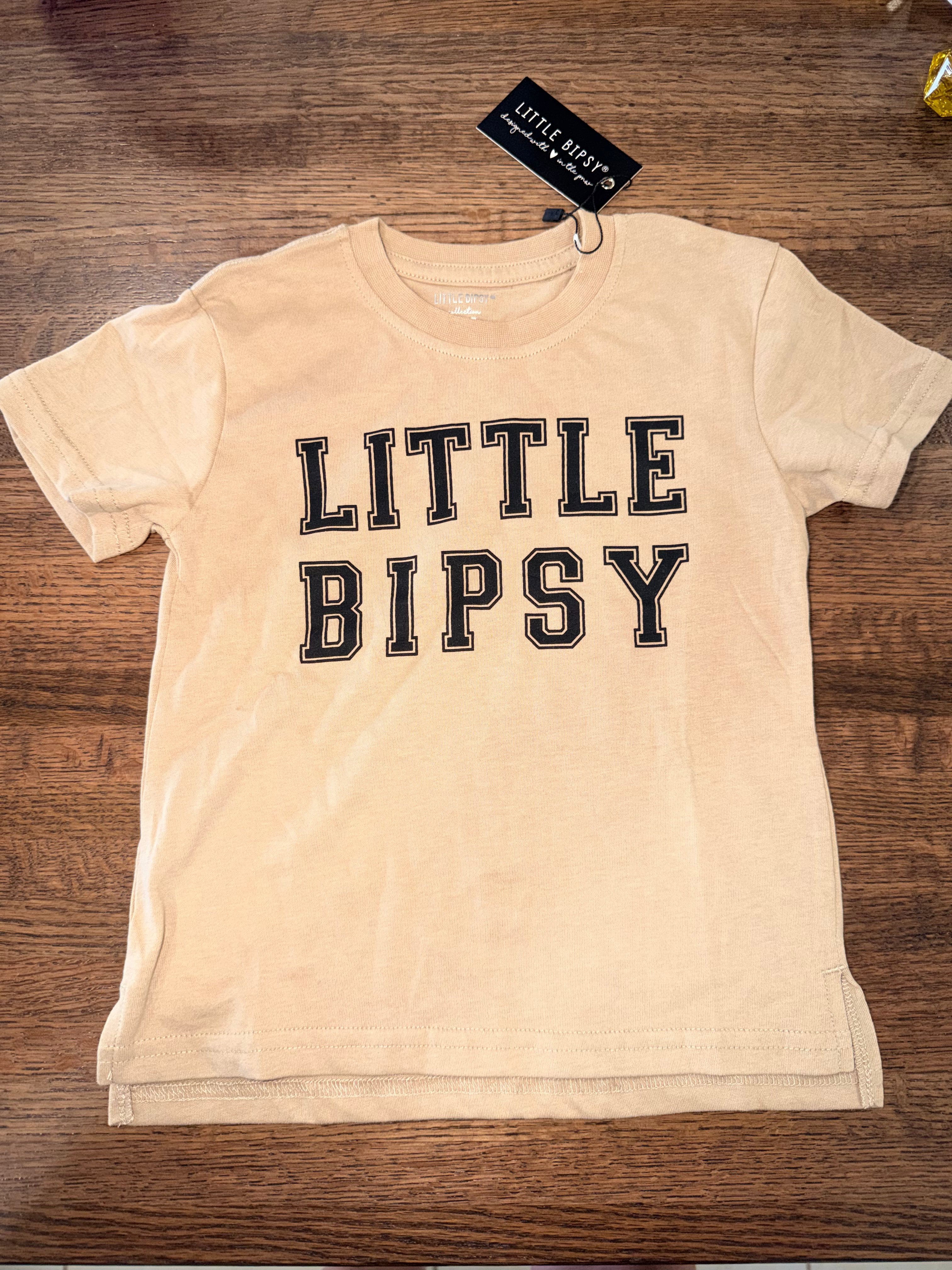 Little Bipsy Logo Elevated Tee T-Shirt Size 3/4 3T 4T NWT