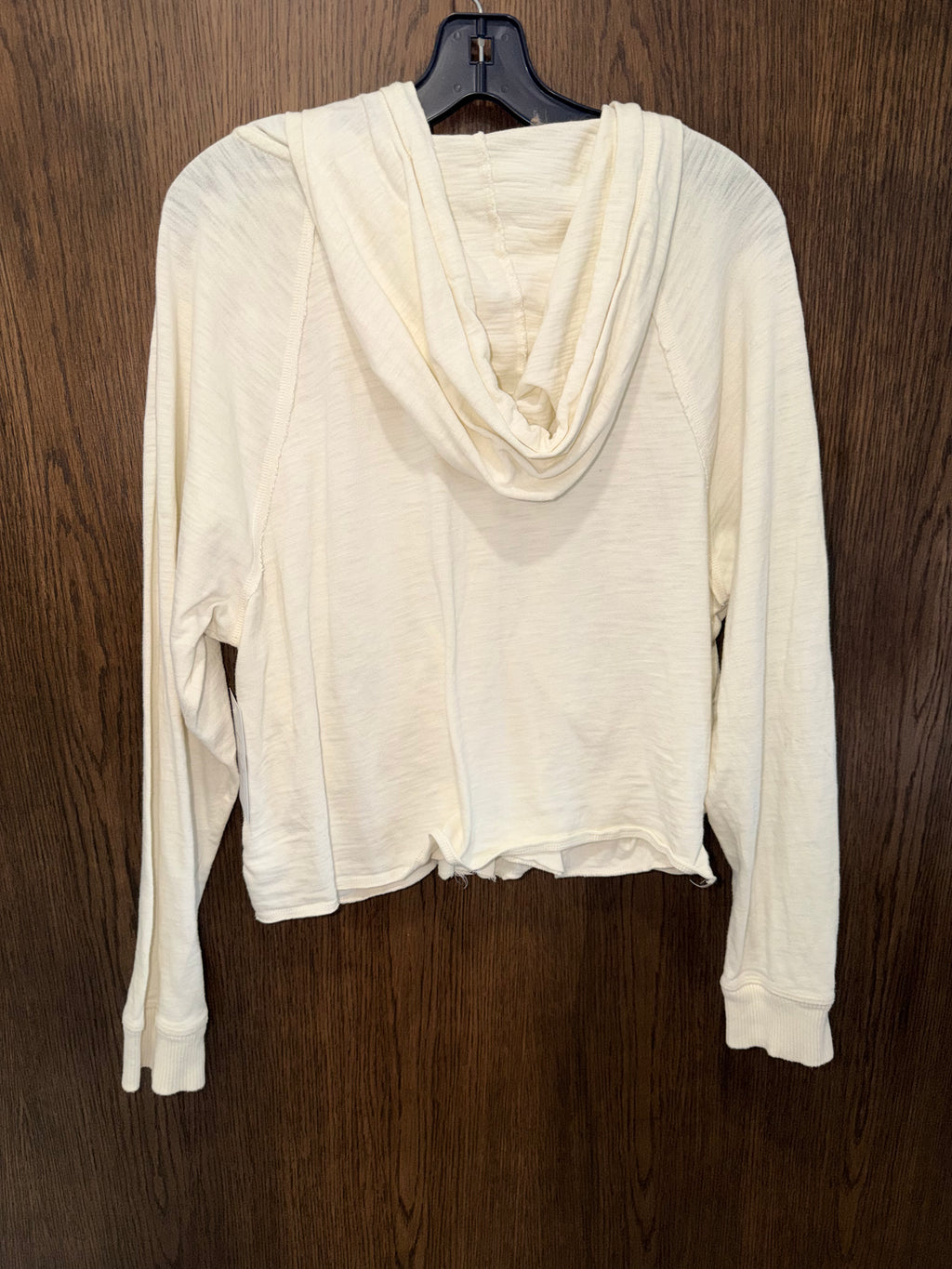 PINK Victoria’s  Secret Cropped Cream Zip Up Hooded Jacket  Size Medium