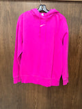 Nike Women's Pink Club Fleece Pullover Hoodie Size Small EUC