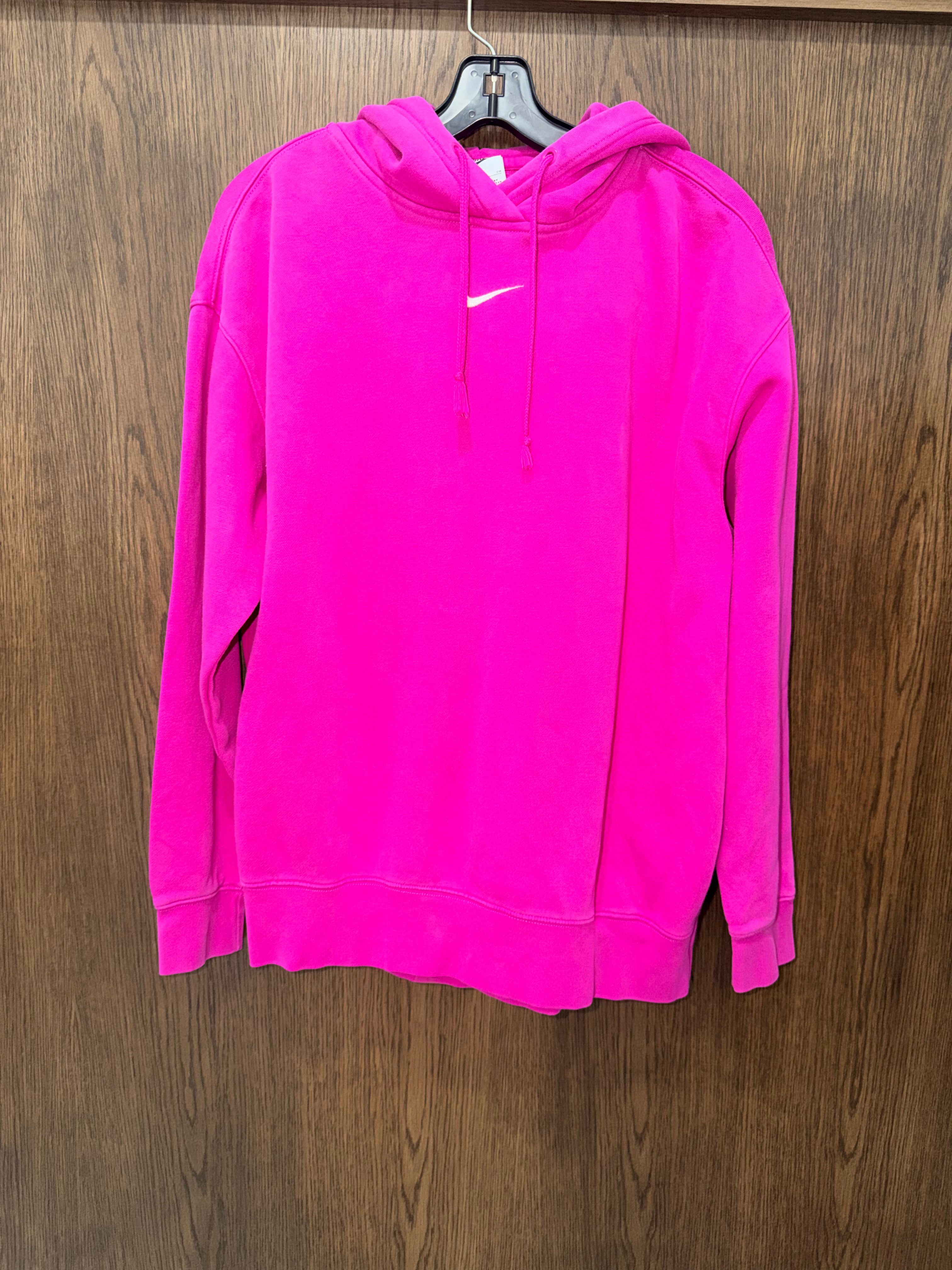 Nike Women's Pink Club Fleece Pullover Hoodie Size Small EUC