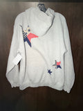 Surf Style Gulf Shores Patchwork Stars Hoodie Size Medium