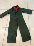 Vintage Key Imperial Kids Dark Green Coveralls Made in USA Kids Unisex Small