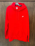 Nike Men's Club Pullover Fleece Hoodie Size XXL 2X Red/White NWOT