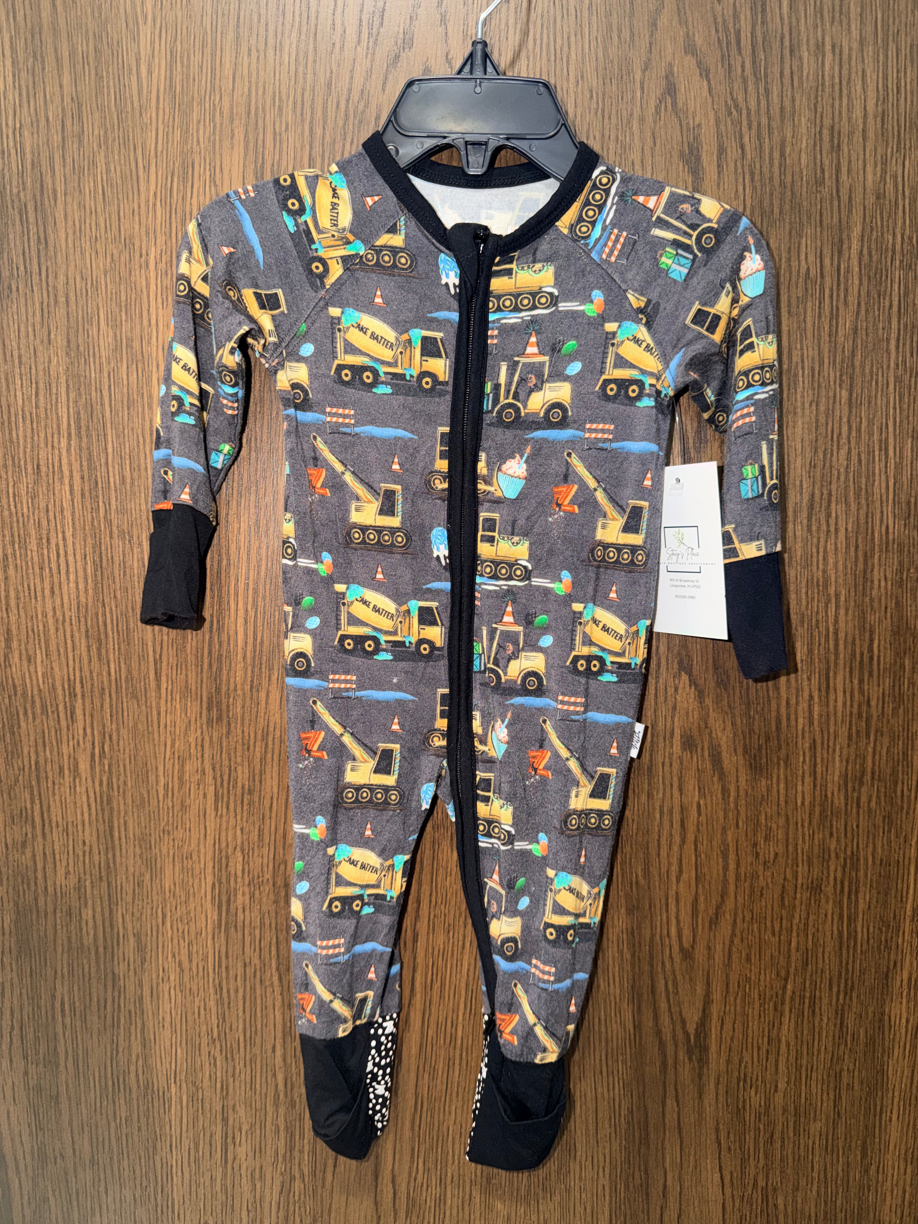 Fletch Boys Bamboo Construction Convertible Romper Pajamas Size 0-3 Months