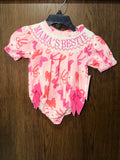Mamas Bestie Girls Smocked Bow Romper 3-6 Months