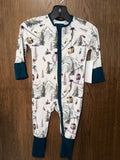 Fletch Skiing Convertible Romper Pajamas Size 3-6 Months