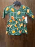 Monica + Andy Long Sleeve Let's Dance Green Football Twirl Dress 0-6 Months