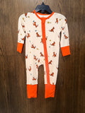 Eclipse Kids Tiger Acid Wash Convertible Romper Pajamas Size 6-9 Months NWT