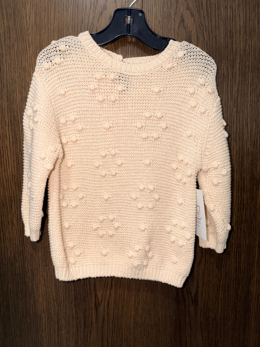 Zara Girls Popcorn Cream Sweater Dress Size 12-18 Months