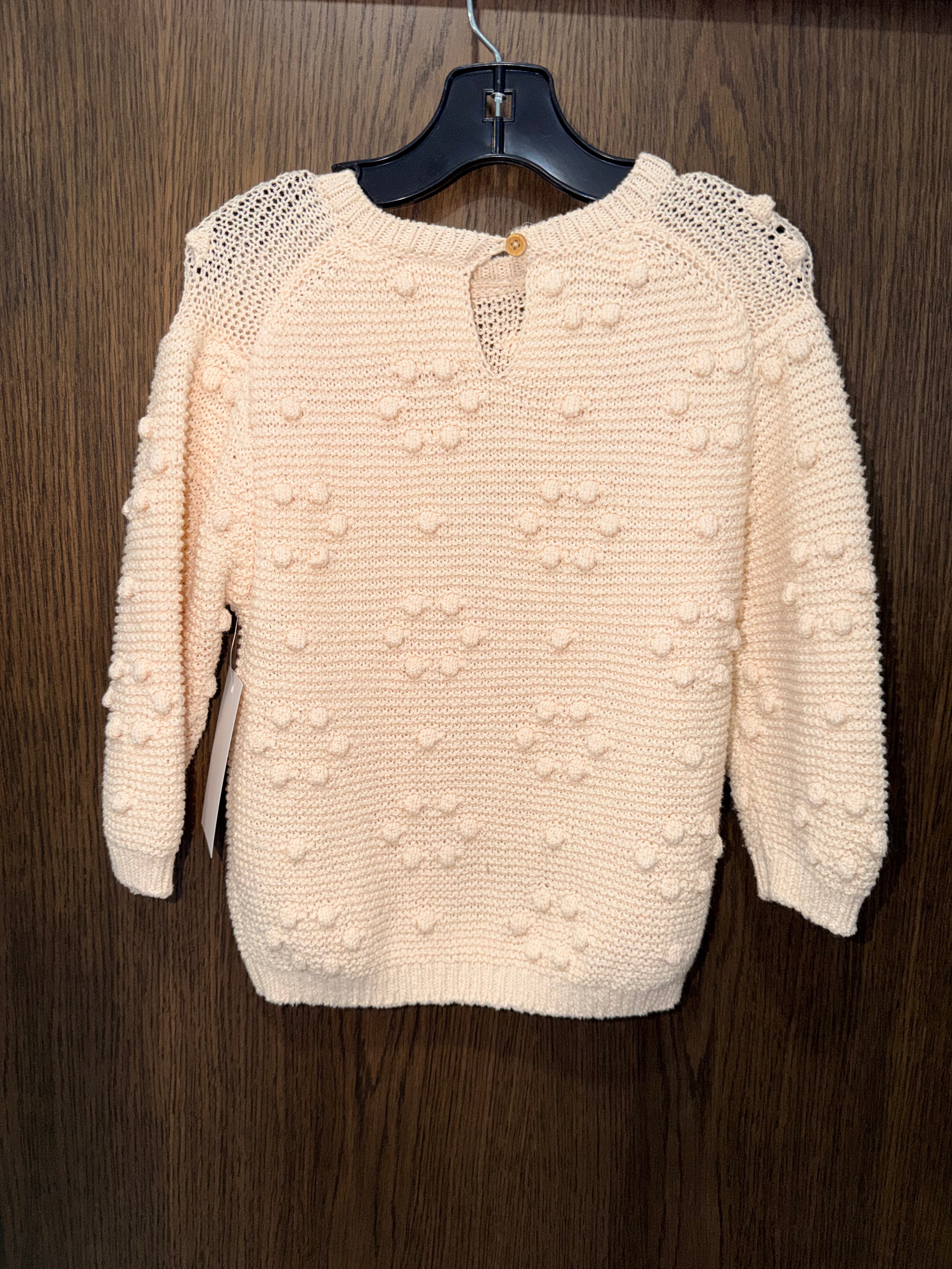 Zara Girls Popcorn Cream Sweater Dress Size 12-18 Months