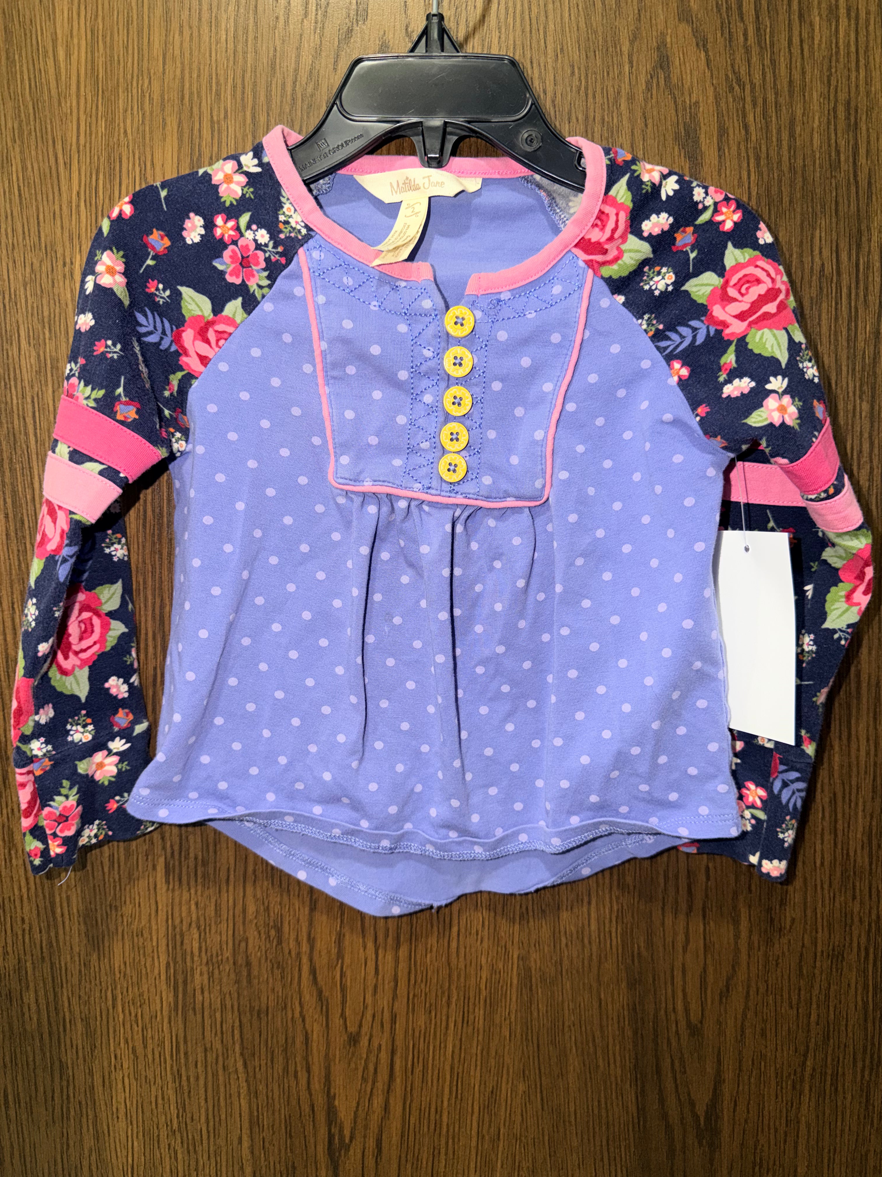 Matilda Jane Wintry Mix
Raglan Long Sleeve T-Shirt Size 2