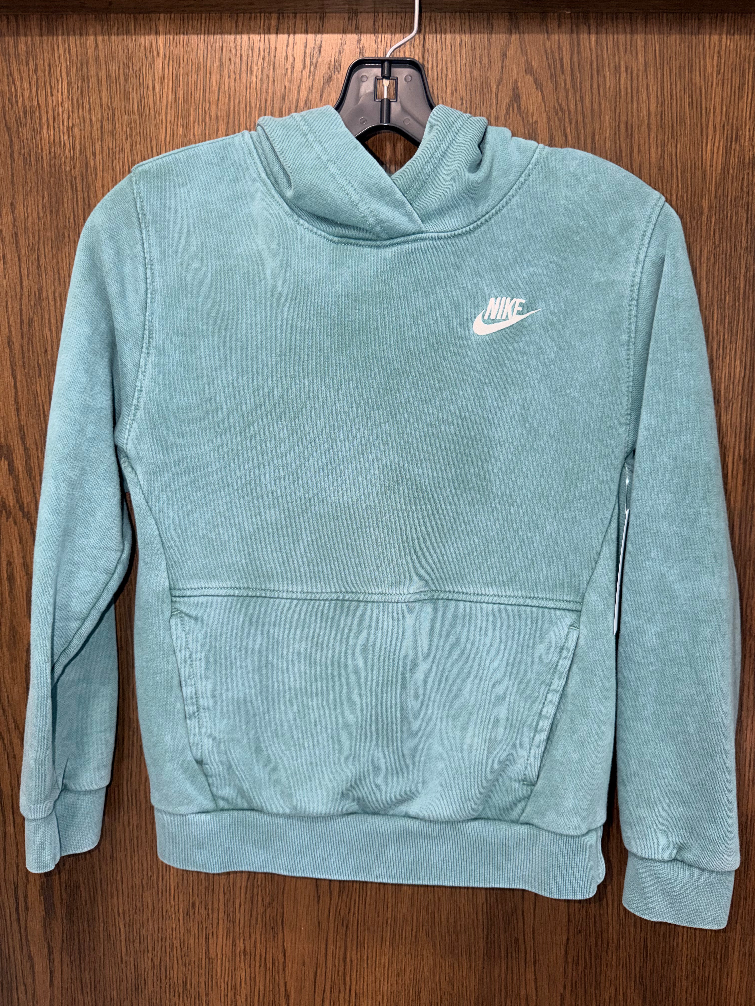 Nike Unisex Bicoastal Teal Wash Pullover Hoodie Size YL 12/14
