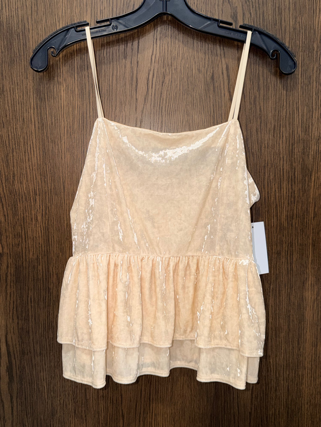 American Eagle Women’s Crushed Velvet Tiered Babydoll Cami Size Large