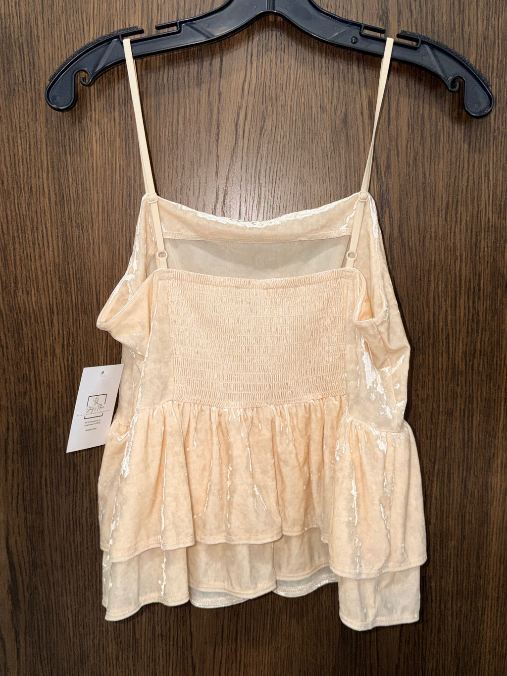 American Eagle Women’s Crushed Velvet Tiered Babydoll Cami Size Large