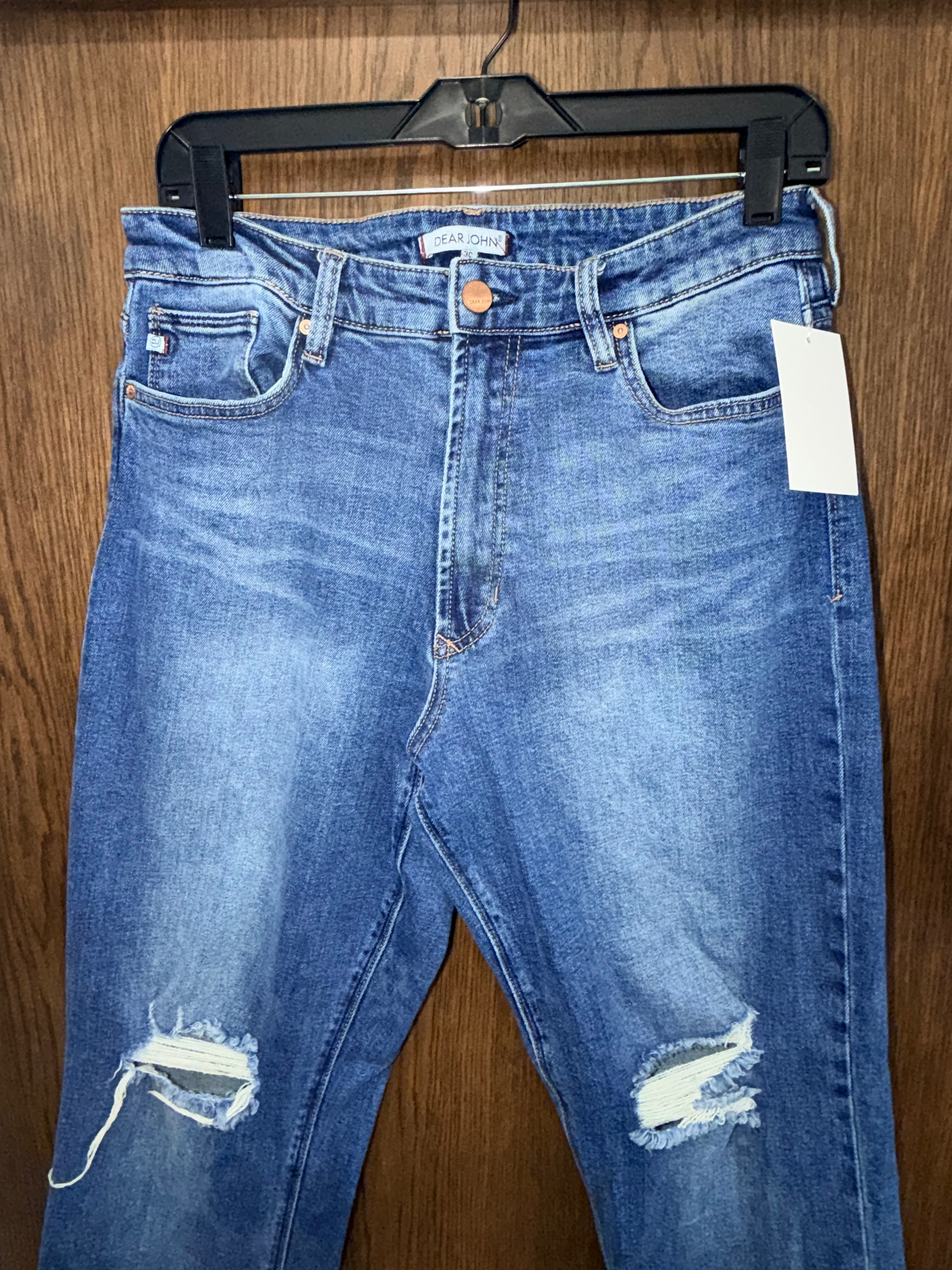 Dear John Jodi Straight Leg High Rise Crop Jeans Size 30
