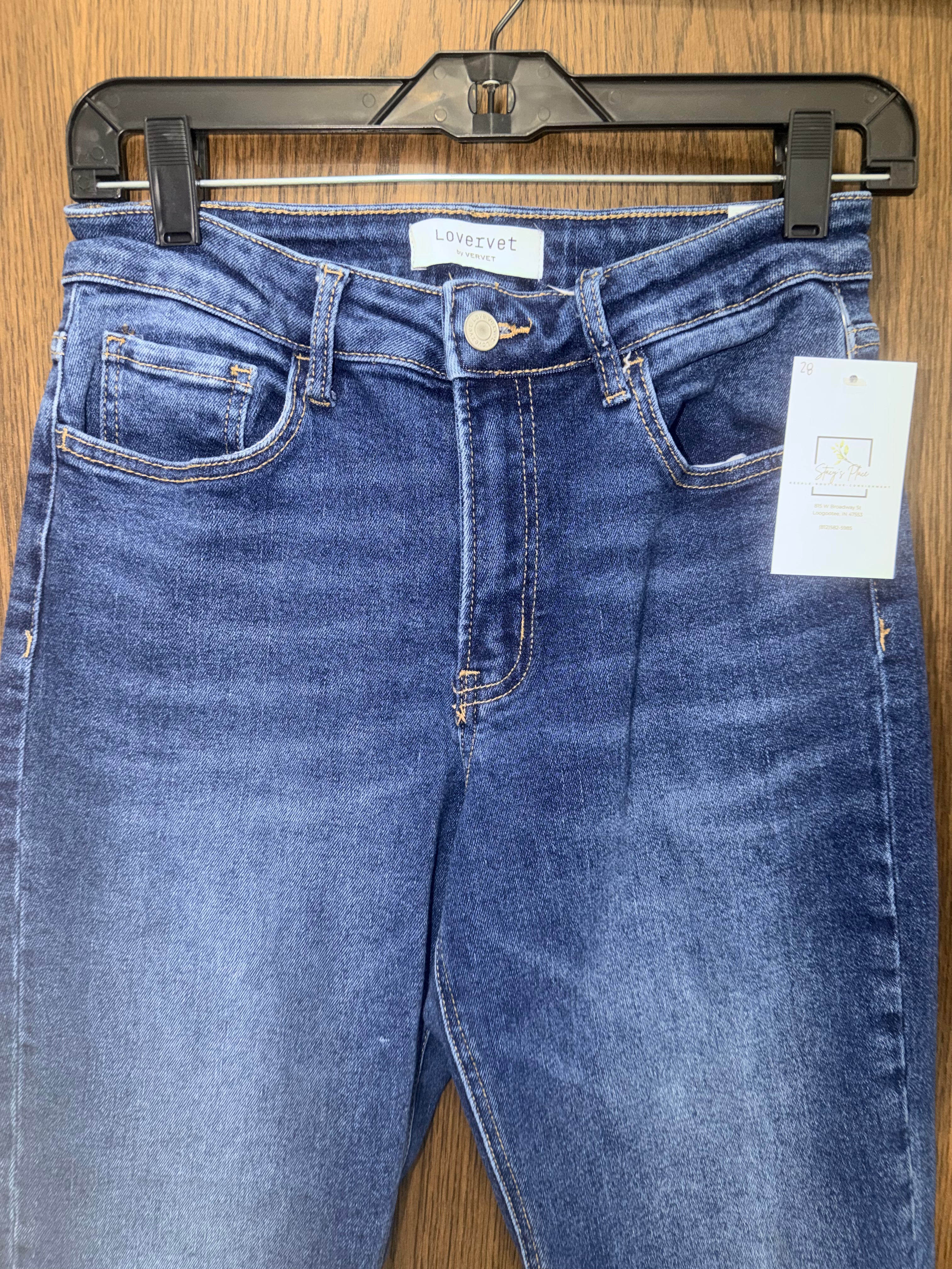 Lovervet High Rise Straight Crop Jeans Size 7/28