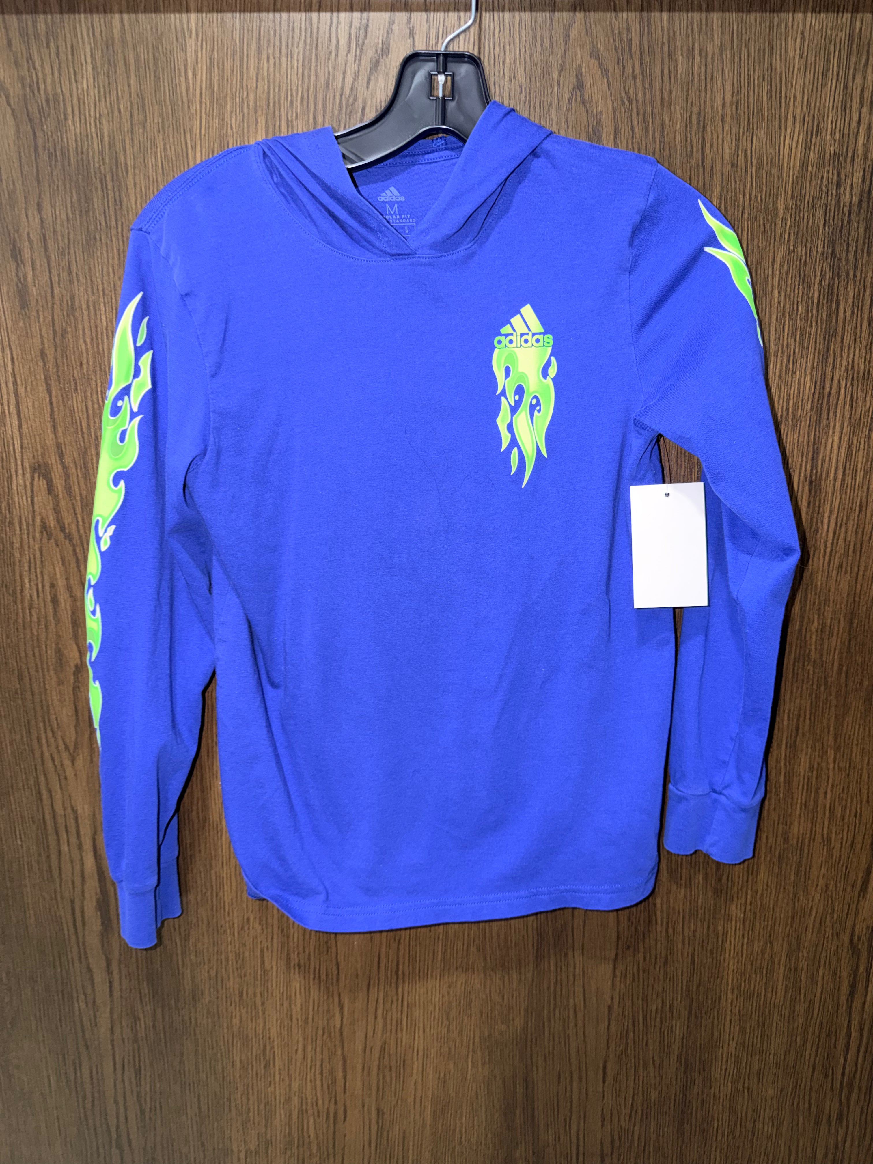 Adidas Boys Long Sleeve T-Shirt Hoodie YM 10/12