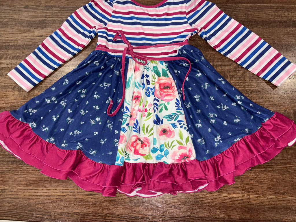 Cheeky Plum Girls Elara Knit Dress Size 4T Like New
