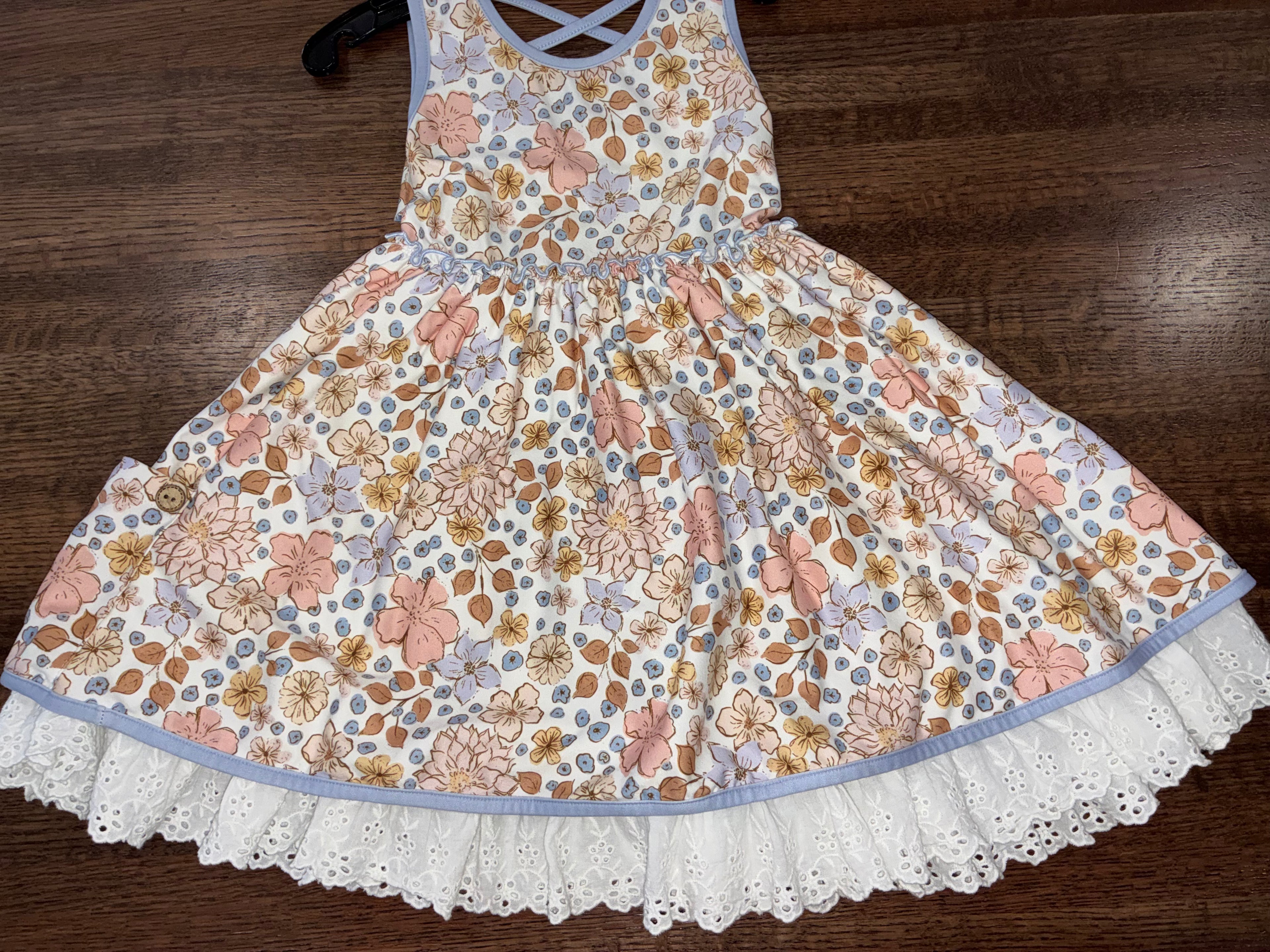 Cheeky Plum Girls Myra Dress in Floral Fairytale Size 5T