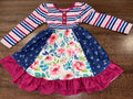 Cheeky Plum Girls Elara Knit Dress Size 4T Like New
