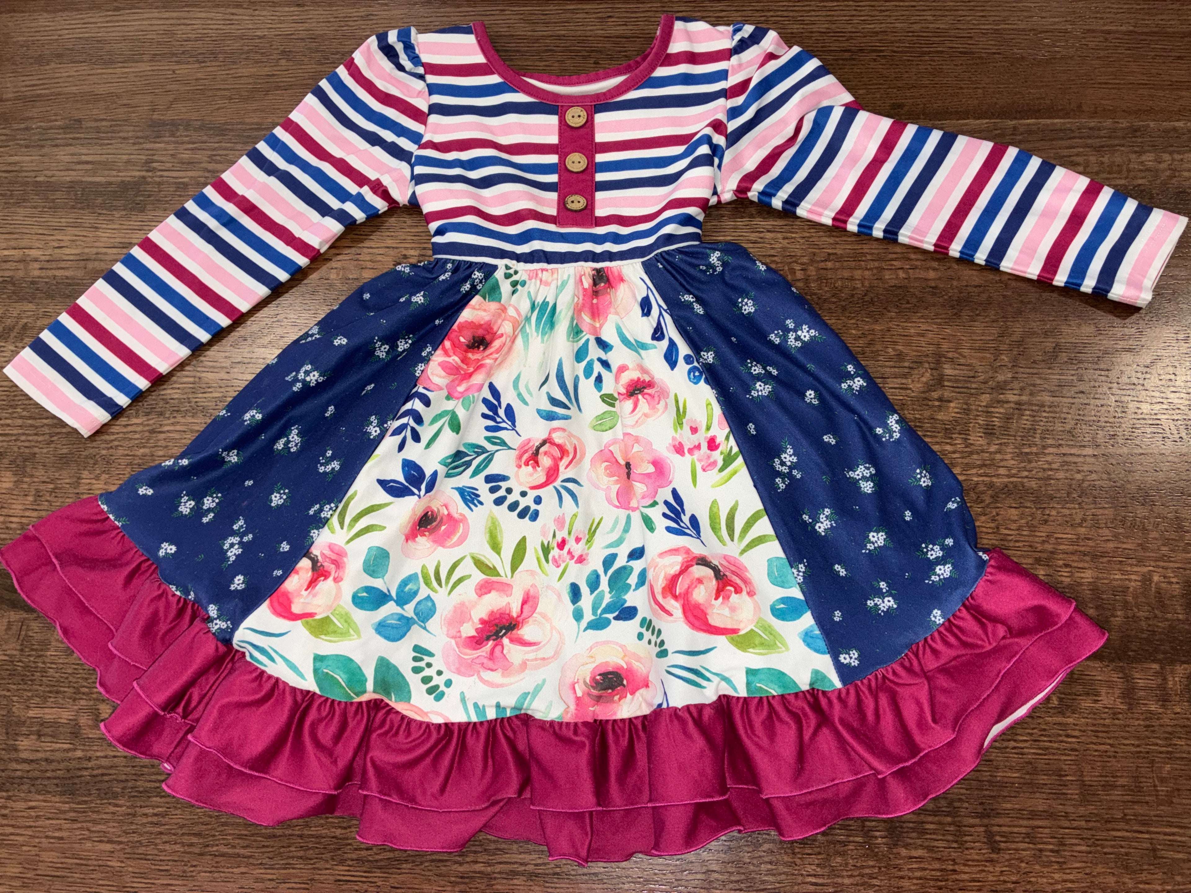 Cheeky Plum Girls Elara Knit Dress Size 4T Like New