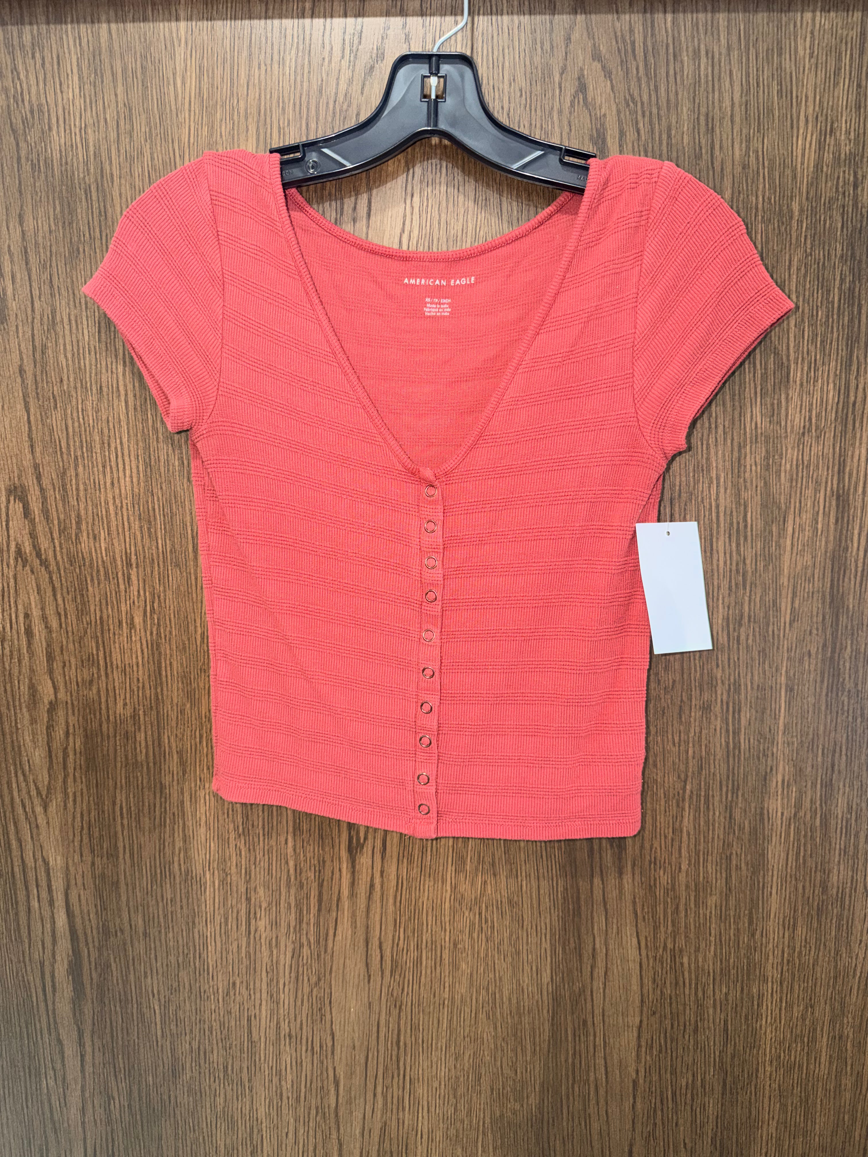 American Eagle Women’s Waffle Cropped Top XS
