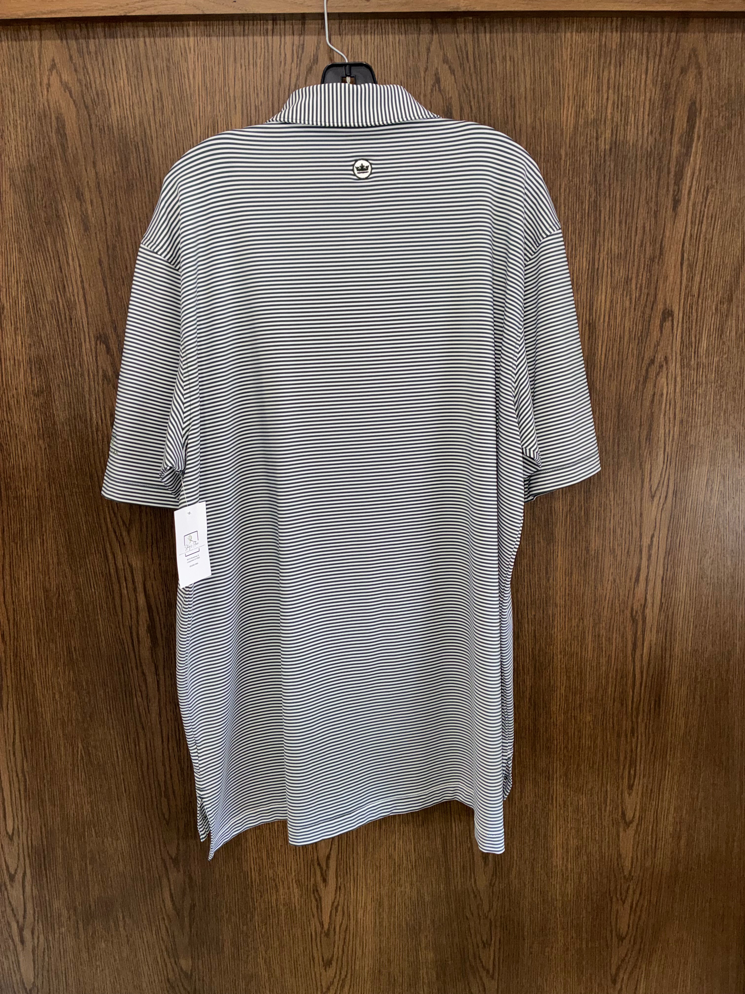 Peter Millar x Pete Dye Crown Striped Golf Polo Size XXL