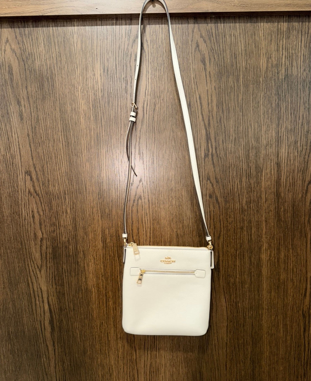 Coach Mini Rowan File Bag CE871 Chalk Crossgrain Leather Crossbody NWT
