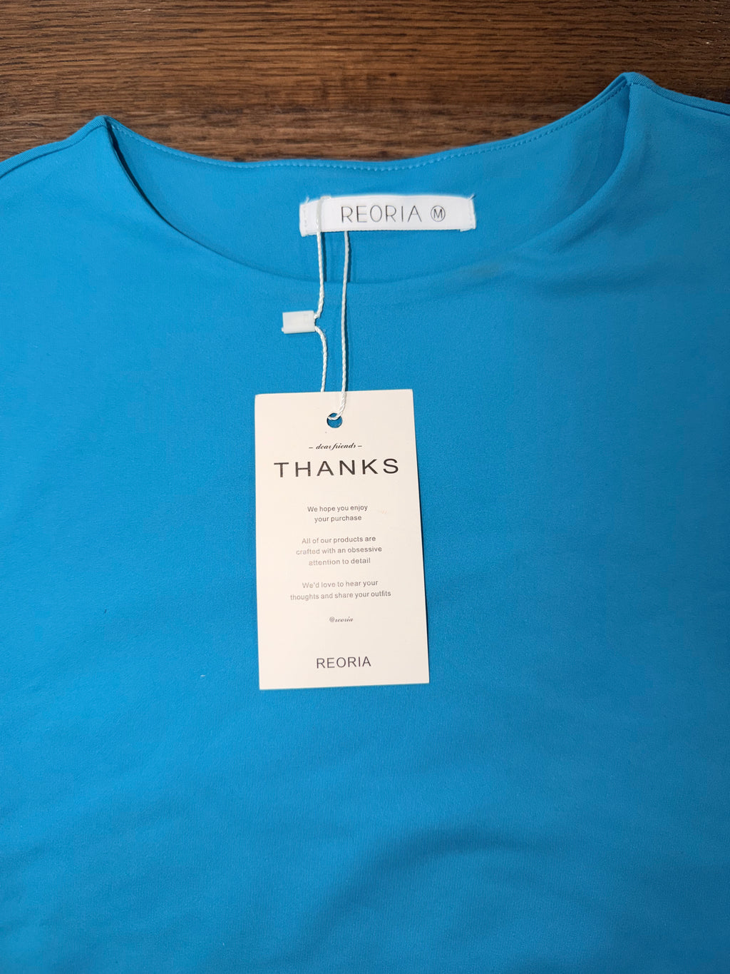 ReoRia Turquoise Athletic Crop Top Size Medium