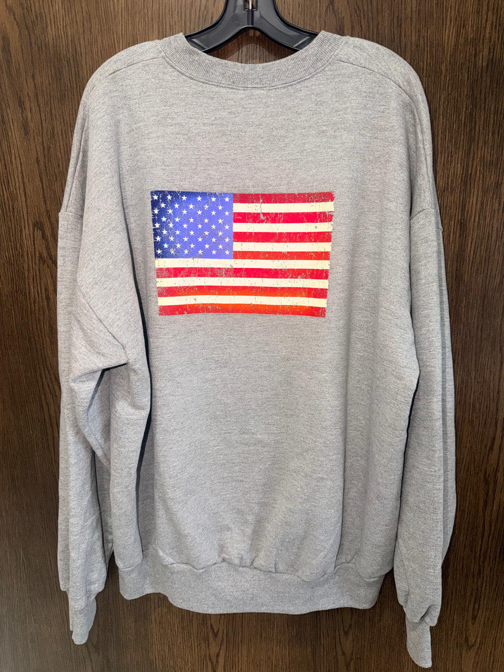 Vintage Walt Disney World USA Flag Sweatshirt 2XL Gray Patriotic Disney 90s Y2K