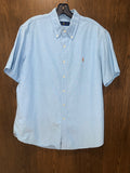 Polo Ralph Lauren Classic Fit Oxford Shirt Men’s XL Light Blue Short Sleeve Cotton