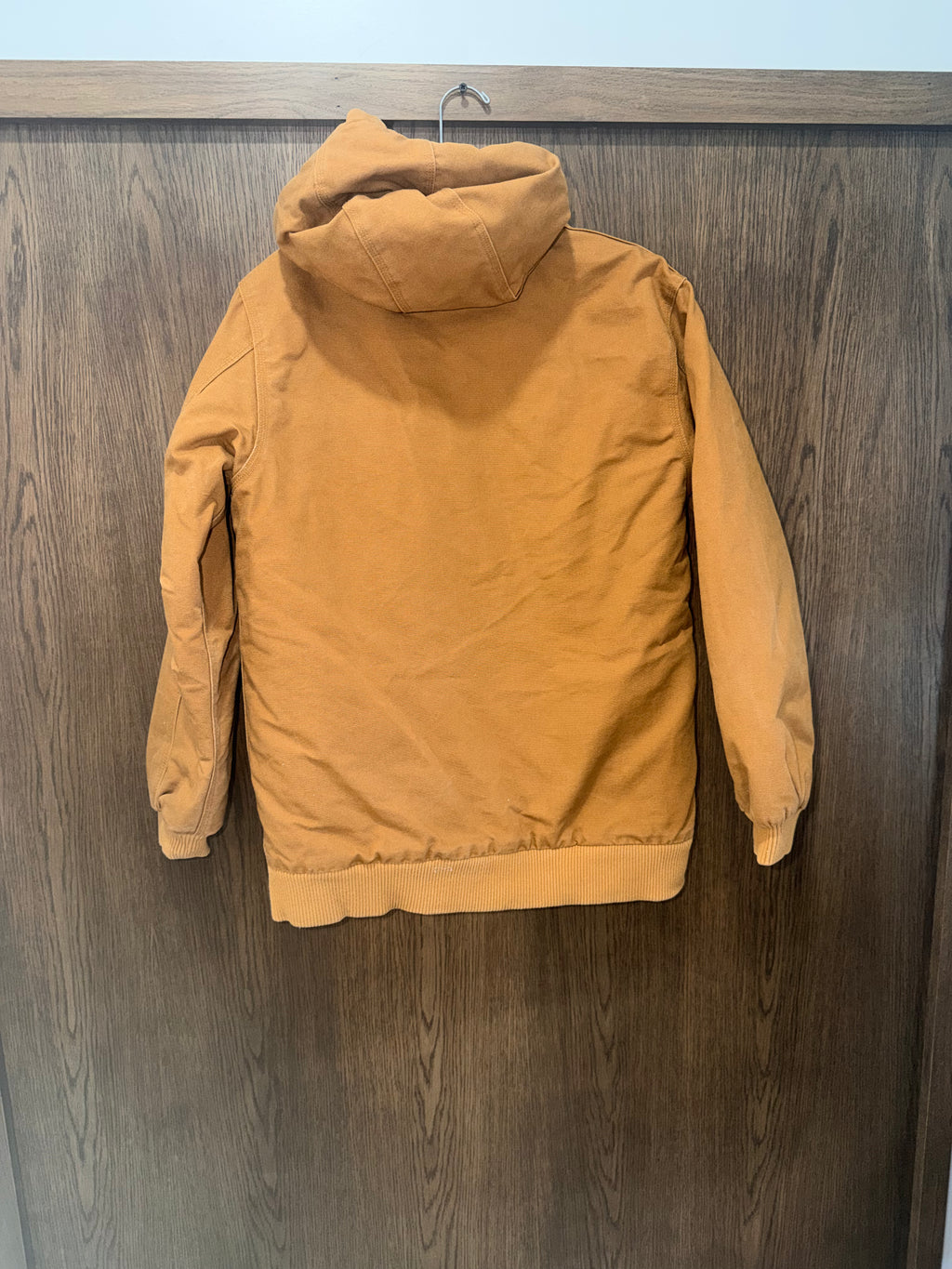 Carhartt Youth XL 18-20 Duck Brown Hooded Insulated Active Jacket Full Zip Canvas