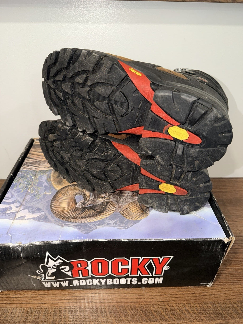 Rocky Mobilite 6114 Men’s 11.5M Waterproof Steel Toe Work Boots Brown Used