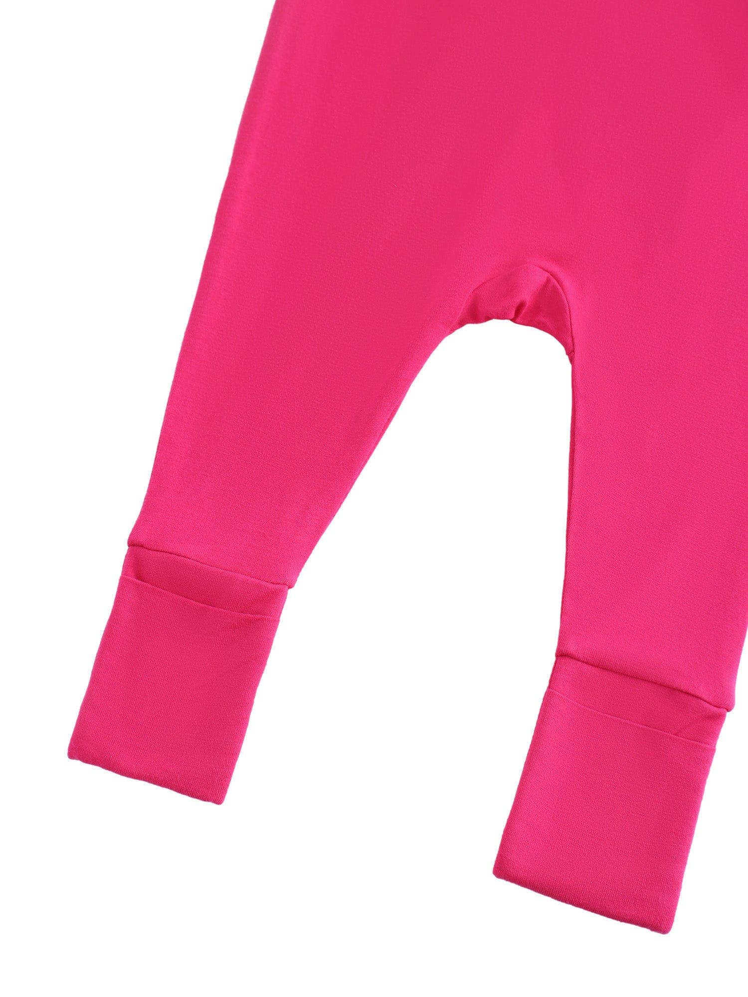 PoshTOT Hot Pink Bamboo Baby Convertible Zippy Romper: 0-3M