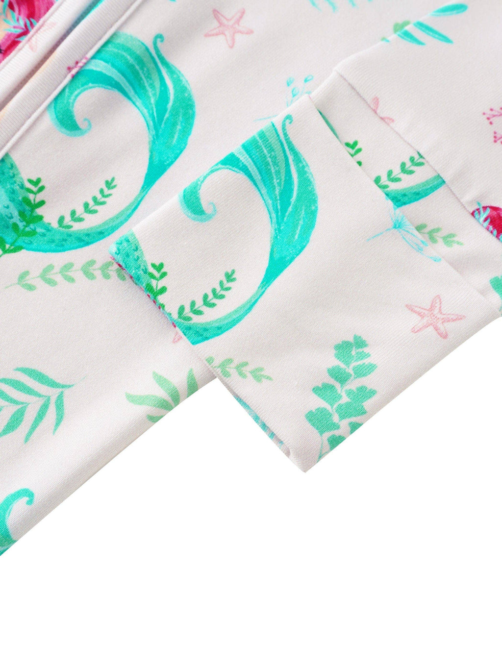PoshTOT Mermaid Bamboo Baby Convertible Zippy Romper: 0-3M