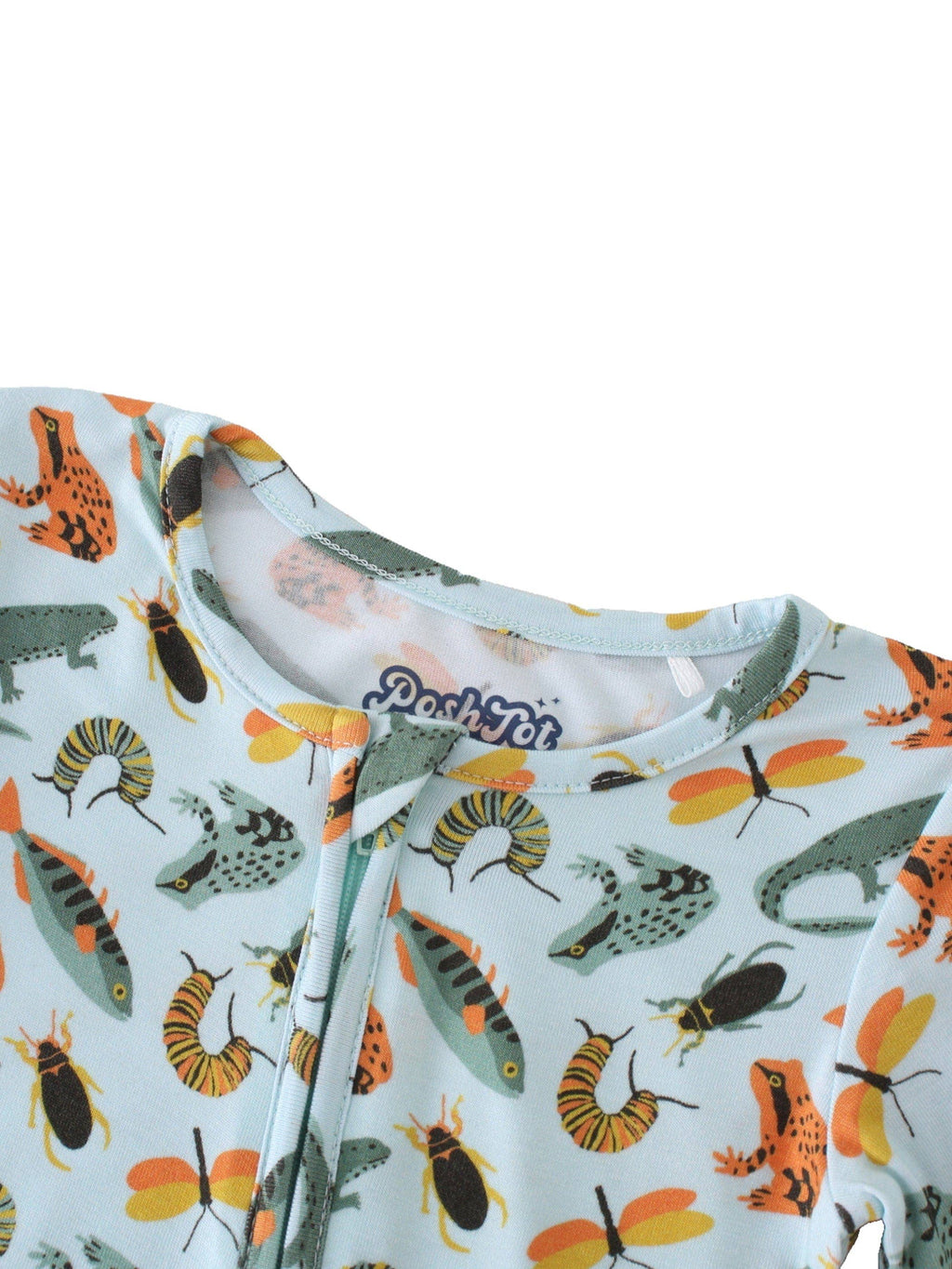 PoshTOT Lizards & Bugs Bamboo Baby Convertible Zippy Romper: 18-24M