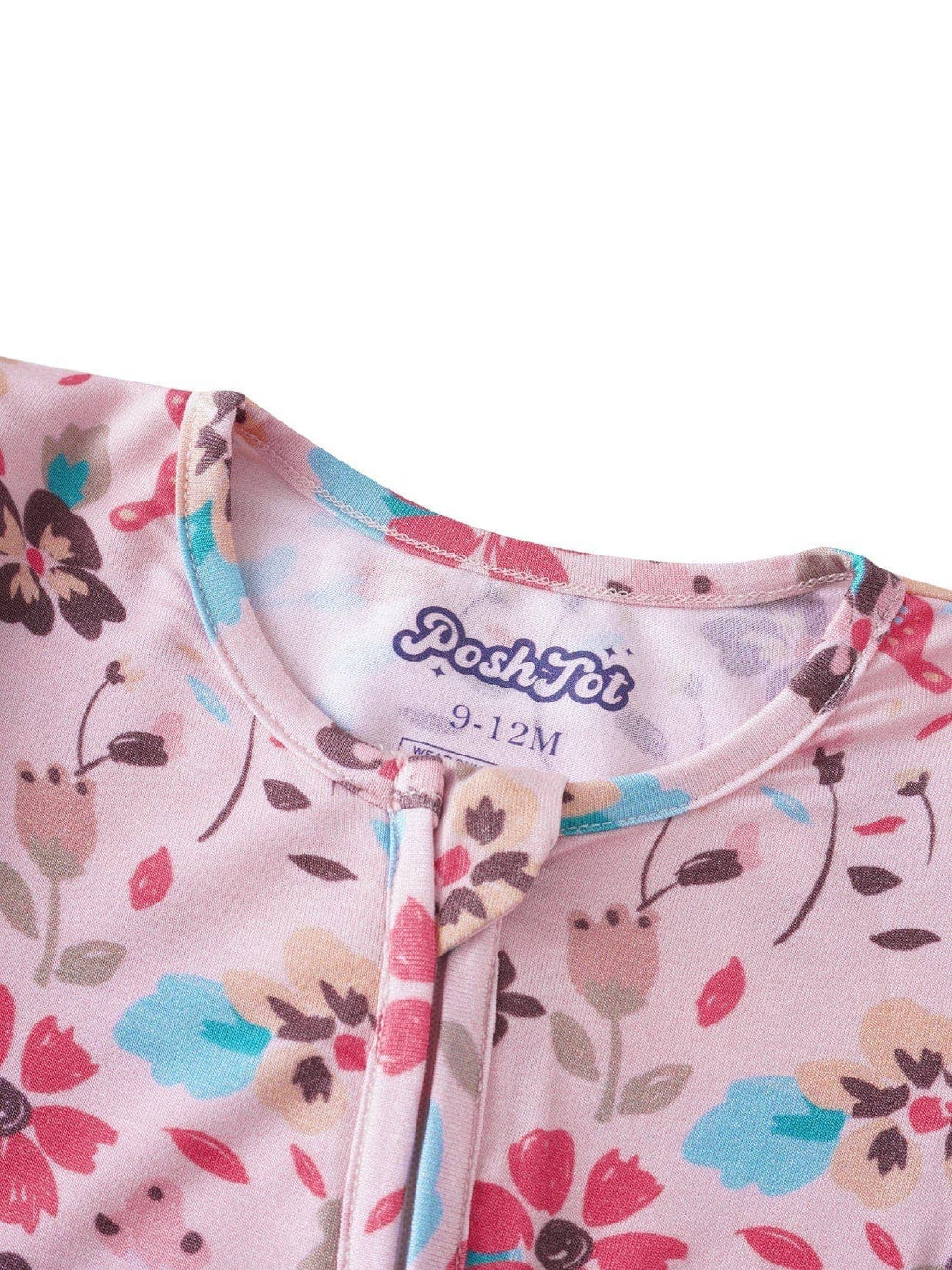 PoshTOT Butterfly Bamboo Baby Convertible Zippy Romper: 0-3M