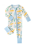 PoshTOT Beach Surfing Bamboo Baby Convertible Zippy Romper: 0-3M