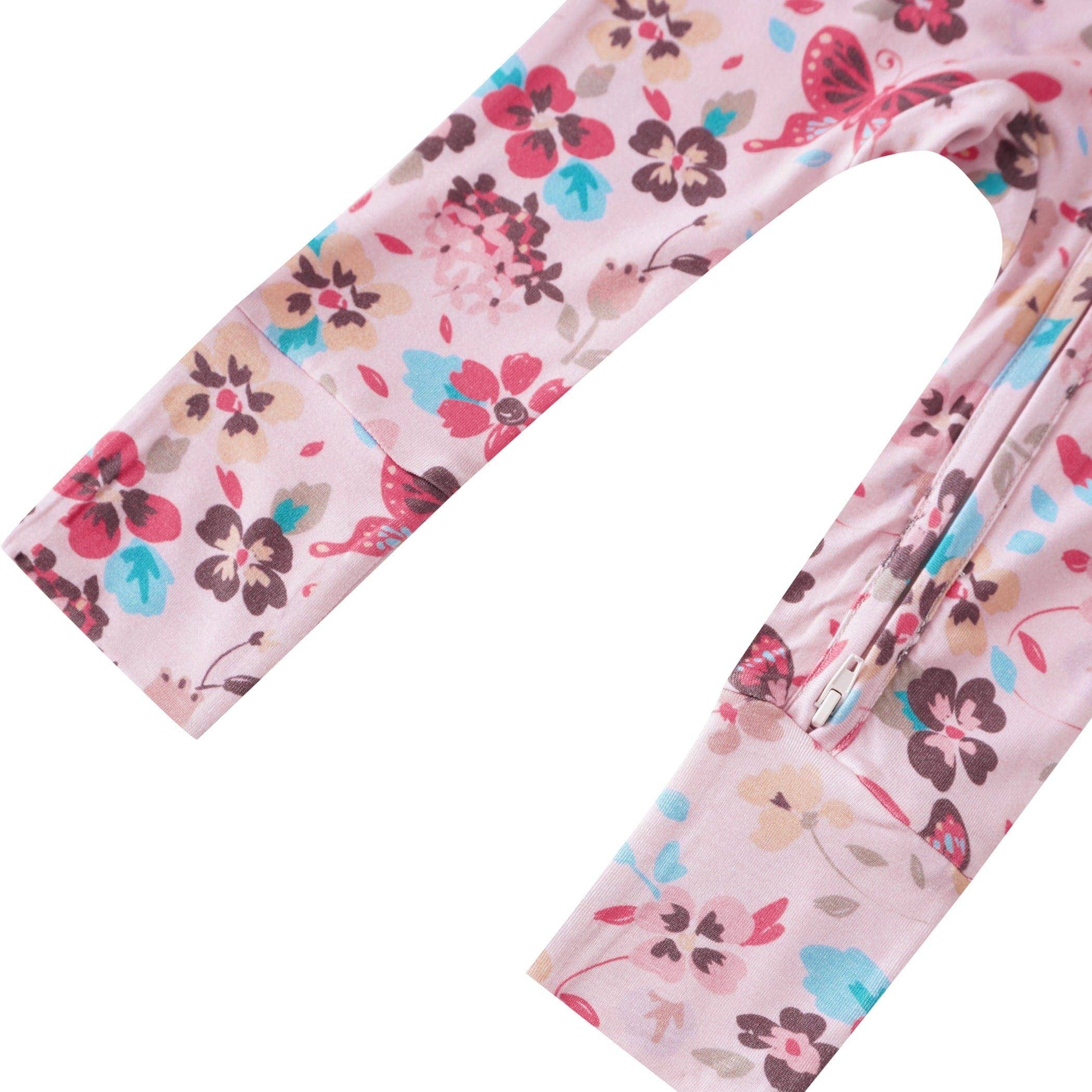 PoshTOT Butterfly Bamboo Baby Convertible Zippy Romper: 6-9M