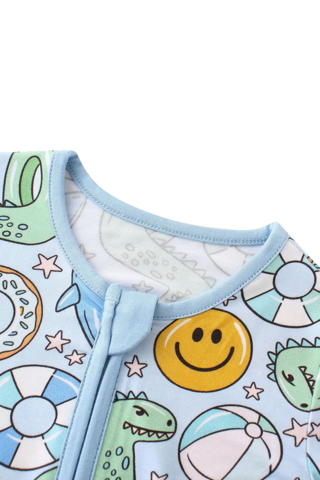 PoshTOT Summer Bamboo Baby Convertible Zippy Romper: 3-6M
