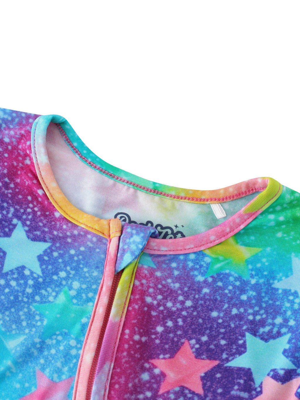 PoshTOT Colorful Stars Bamboo Baby Convertible Zippy Romper: Star / 3-6M