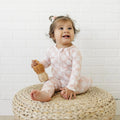 Ava+Oliver Bamboo Blush Checkers Convertible Zippy Romper 18-24mos NWT